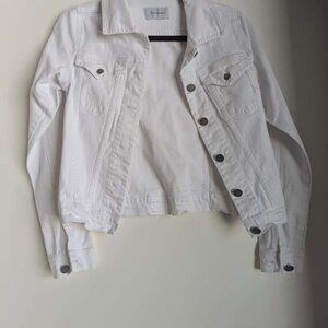 Como Quieres White Denim Jacket Size S